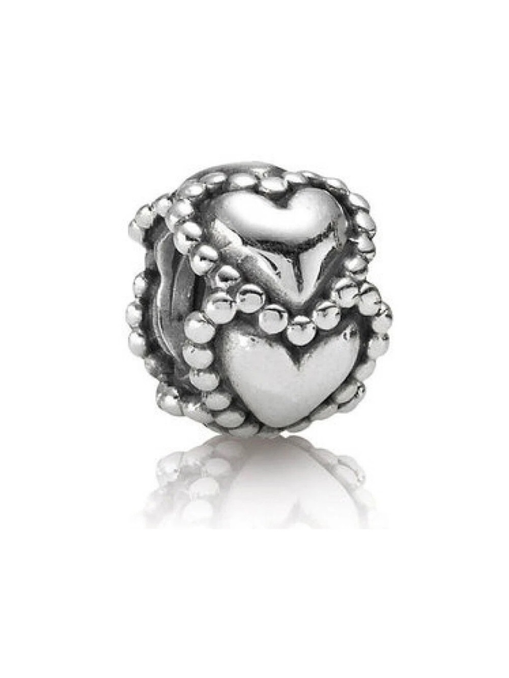 Pandora EVERLASTING LOVE sterling silver heart bracelet charm bead
925. Stamped.
